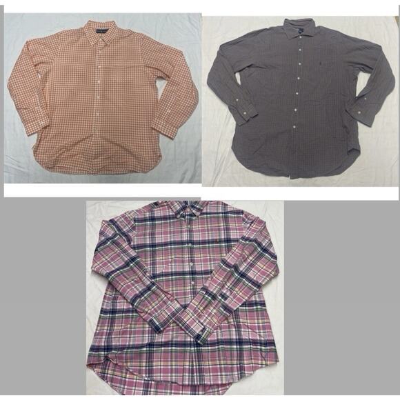 Polo Ralph Lauren Other - Polo Ralph Lauren Plaid Button Down Shirt Mens XL Classic Multicolor Lot Of 3